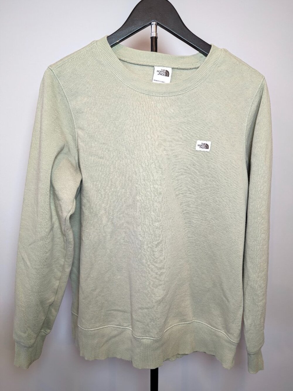 THE NORTH FACE Women's Size M Heritage Patch Crew Sweatshirt Sage Green